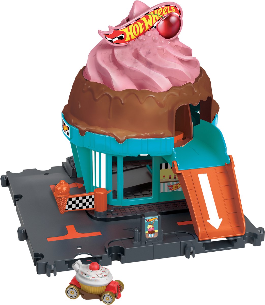 Hot Wheels City Centre Playset - Vortice di gelato - Parte pista - Espansione