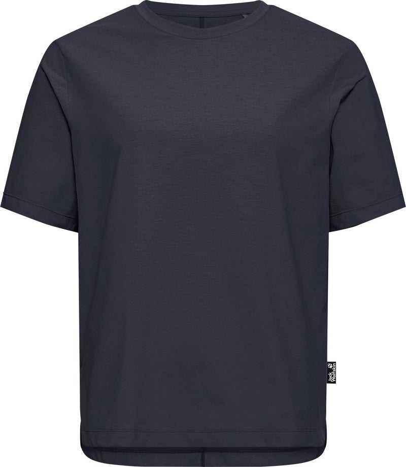 Jack wolfskin travel t w camicia da esterno da donna-blu scuro