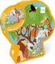 Puzzle da grattare contorni - safari - 58,15x28,95 cm - 60 pezzi - 4 anni