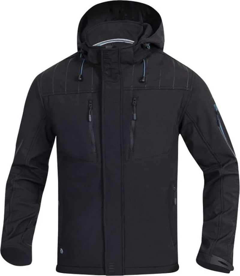 Ardon work outdoor gear chaqueta softshell ardon 4tech | caballeros | negro | l | chaqueta de trabajo altamente resistente al agua y transpirable con capucha desmontable
