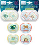 Philips avent ultra air day night - set de chupete con versión día y noche - 4 piezas - 0-6 meses - scf087 22
