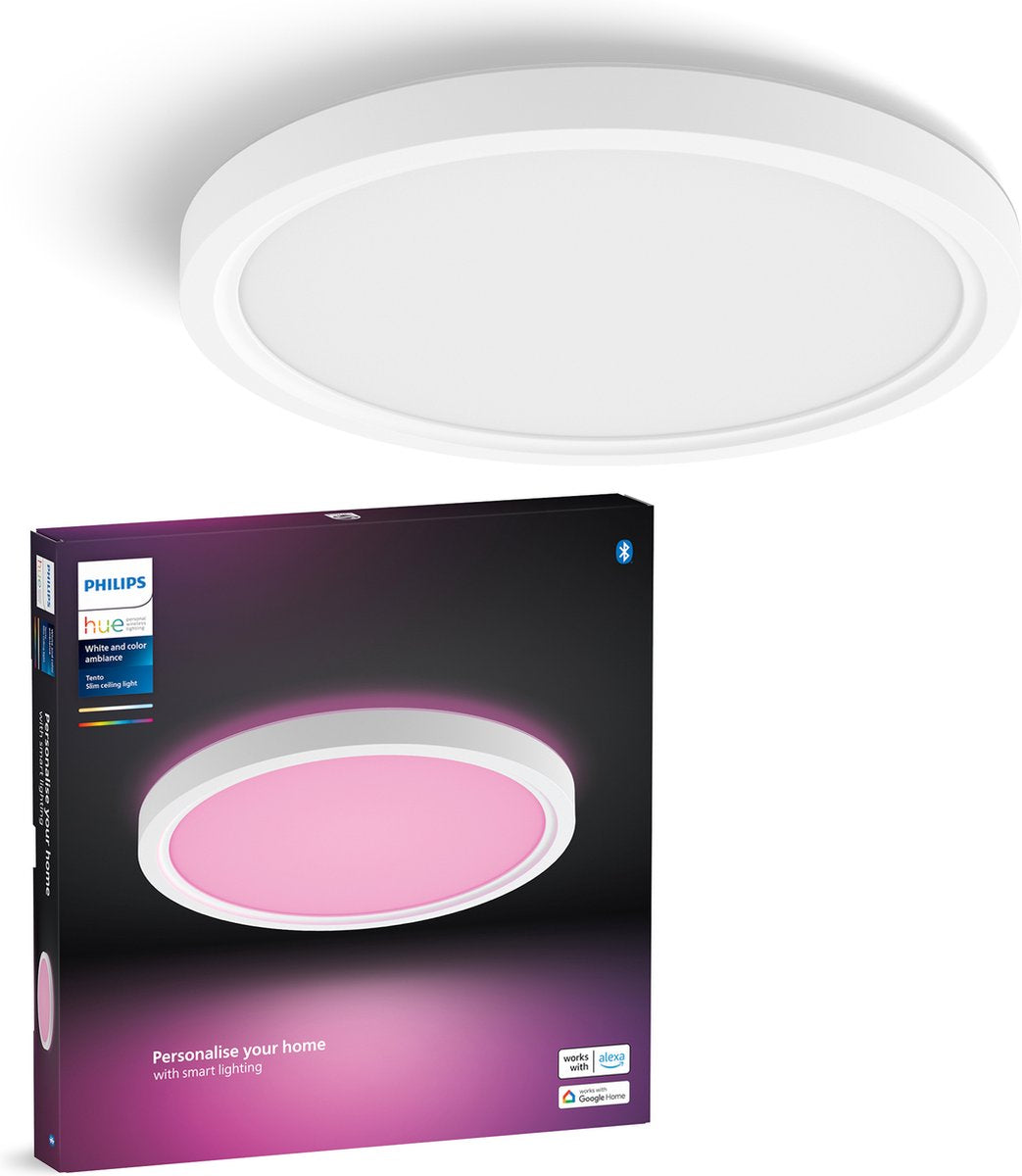 Lámpara de techo Philips hue tento - luz blanca y de colores - redonda - blanco - ø30 cm