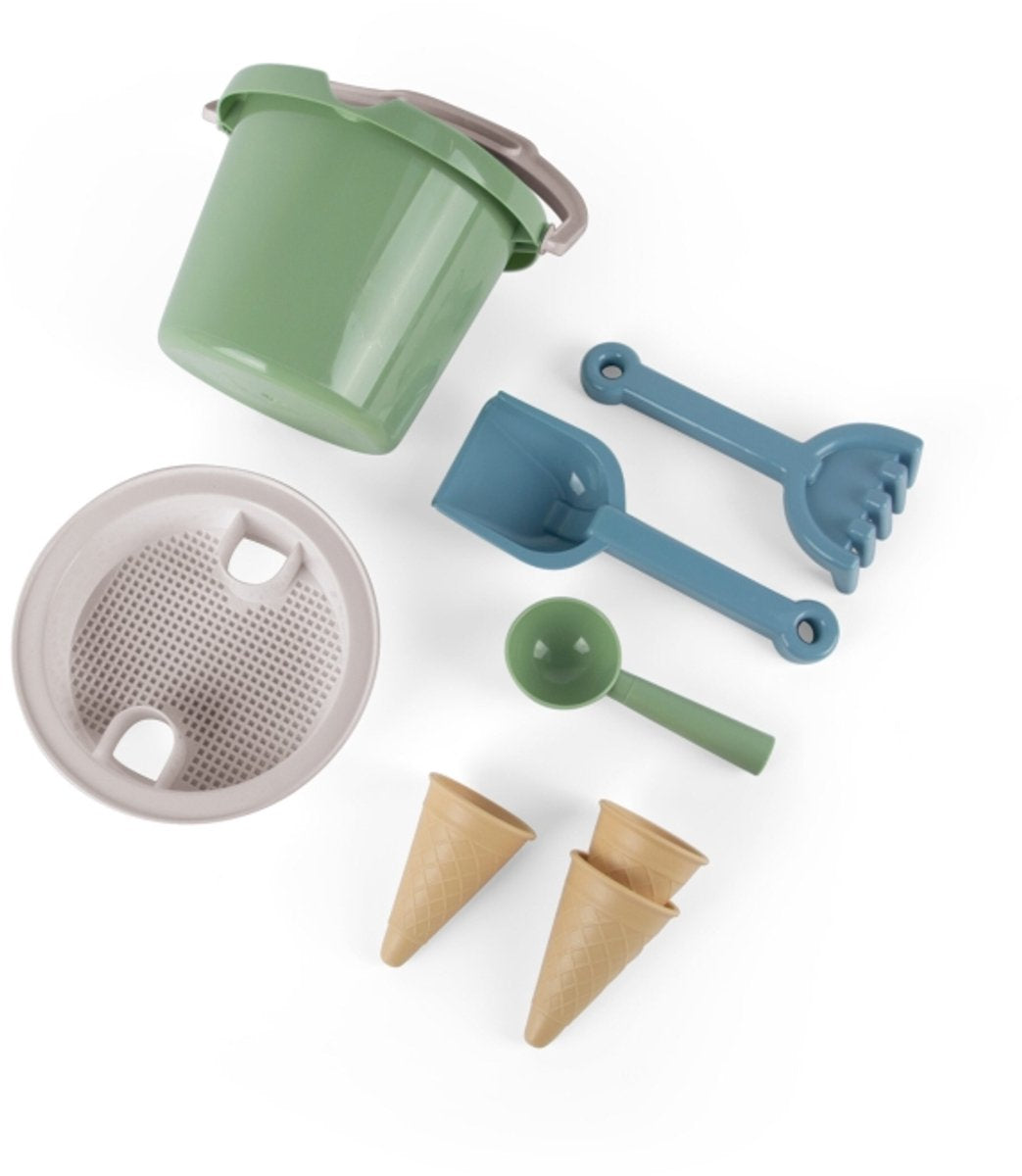 Dantoy thorbjorn - set secchielli + coni gelato (verde)