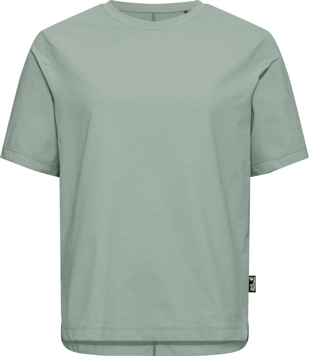 Jack wolfskin travel t w camicia da esterno da donna-verde zinnia