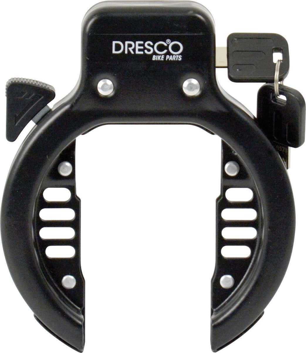 Dresco 2.0 dresco ringslotslot voor fietsen met brede banden - gehard staal - zwart