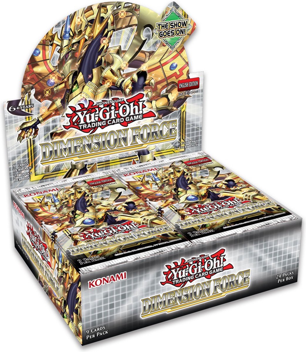 ¡Yu-gi-oh! tcg - pantalla del paquete de refuerzo de fuerza de dimensión (24 refuerzos)