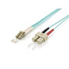 ABI EQUIP 255319 Cable adaptador de fibra óptica, LC SC, Multi-Mode, OM3, 50 125 µ, LSOH, 0.5m, turquesa