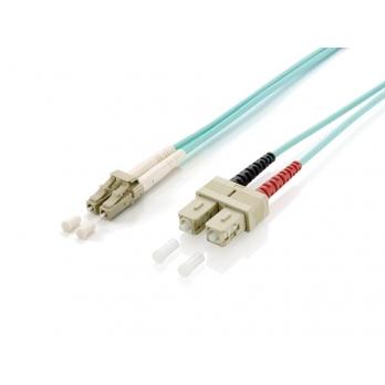 Equipaggiamento equipaggiamento 255319 cavo adattatore in fibra ottica, LC SC, Multi-Mode, OM3, 50 125µ, LSOH, 0,5 m, turchese