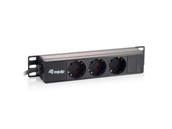 Equipaggiamento equipaggiamento 333299 Strip 3Bay Cee7 4 W. Cavo da 1,8 m, nero (10 pollici)