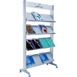 Portadepliant paperflow in metallo argento