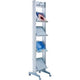 Porta folletos paperflow metal plateado