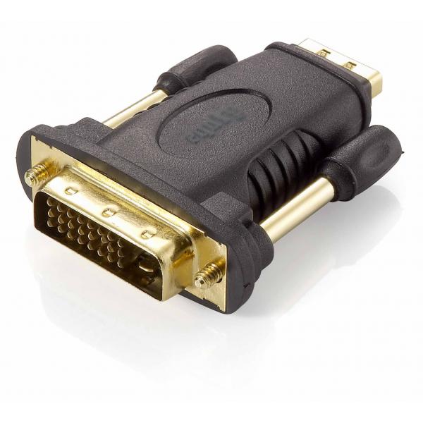 Equip 118908 DVI-D-DUAL-LINK AL Adaptador HDMI, DVI (24+1) HDMI A, M F, Negro