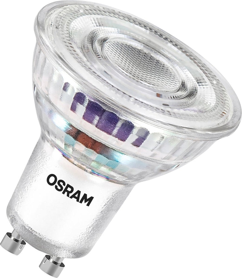 Lampada con riflettore LED Osram classe energetica par16 da 2 w, 360 lm, bianco freddo (4000 k) in vetro senza piombo con attacco gu10 in classe di efficienza energetica a, diametro 50 mm, ip20.