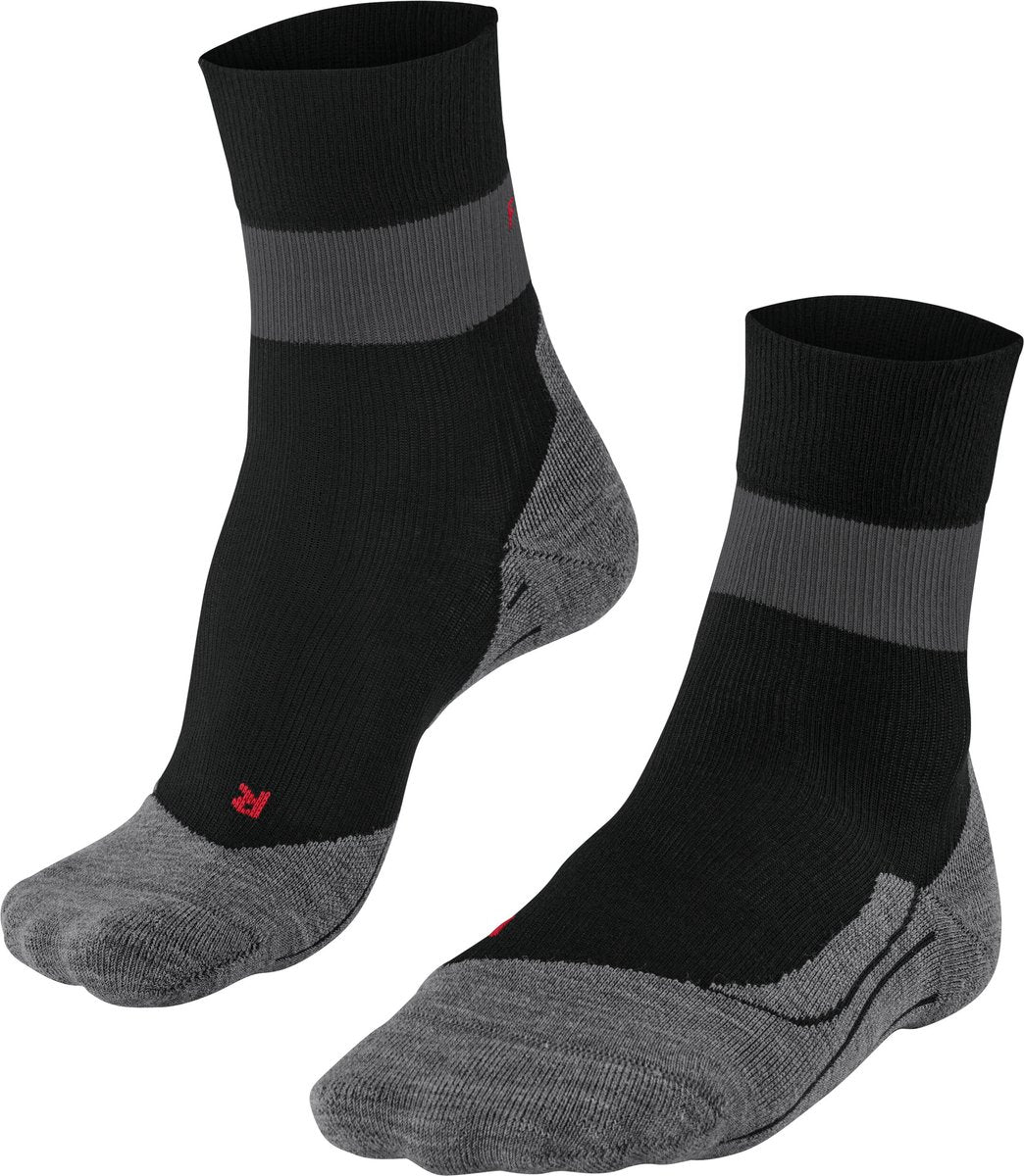 Falke ru calcetines de running estabilizadores con compresión de material funcional de lyocell para mujer negro - talla 39-40