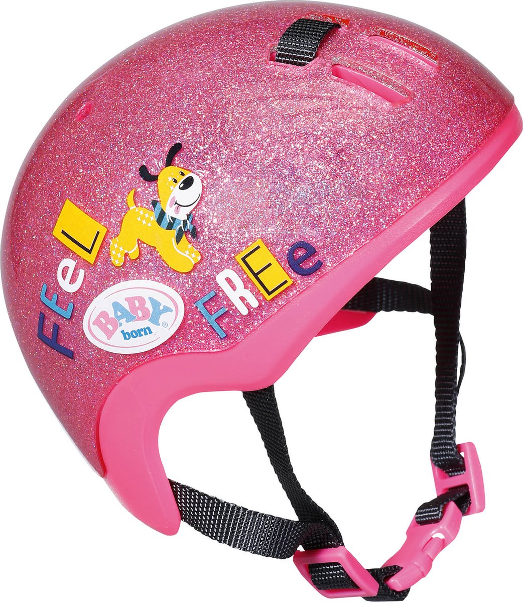 Casco da bicicletta Baby Born - rosa - con glitter
