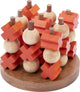 Longfield tris (medio) – gioco di filotto in legno – tris – classico gioco di pensiero – 2 giocatori – dimensioni compatte – cuore d'angelo
