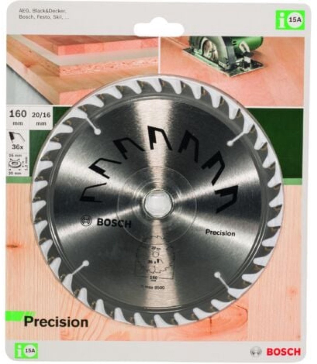 Lama per sega circolare Bosch di precisione 160 x 20 x 2,5 mm - 36 denti