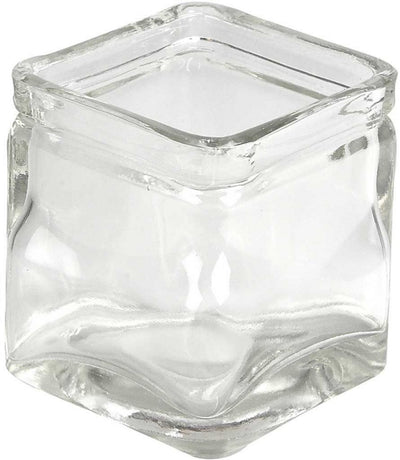 Creativ company vaso cuadrado, h: 8 cm, dimensiones 7,5x7,5 cm, 12 piezas 1 caja