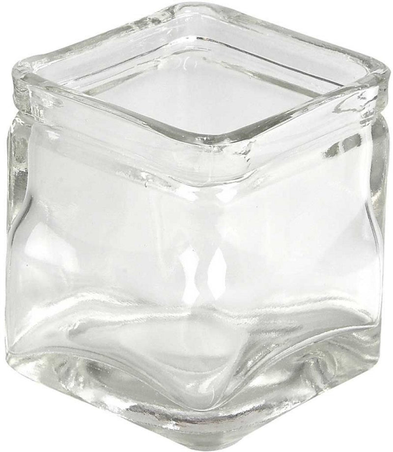 Creativ company vaso cuadrado, h: 8 cm, dimensiones 7,5x7,5 cm, 12 piezas 1 caja