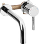 Rubinetto a parete Differnz cromo - rubinetto lavabo incasso - miscelatore freddo e caldo - leva a destra