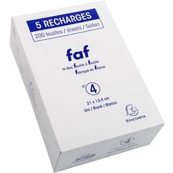 Refill exacompta 12214e white 200 sheets rectangle