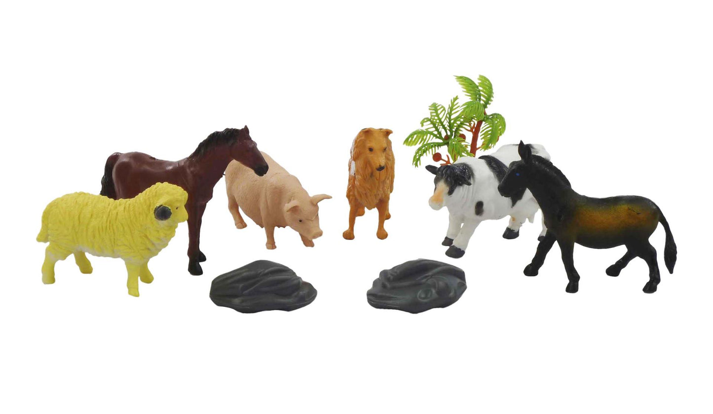 Aro boerderijdieren in zak 9-delig