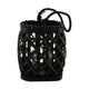 Dijk Natural Collection Lanterna in salice 18x18x19,5 cm nera