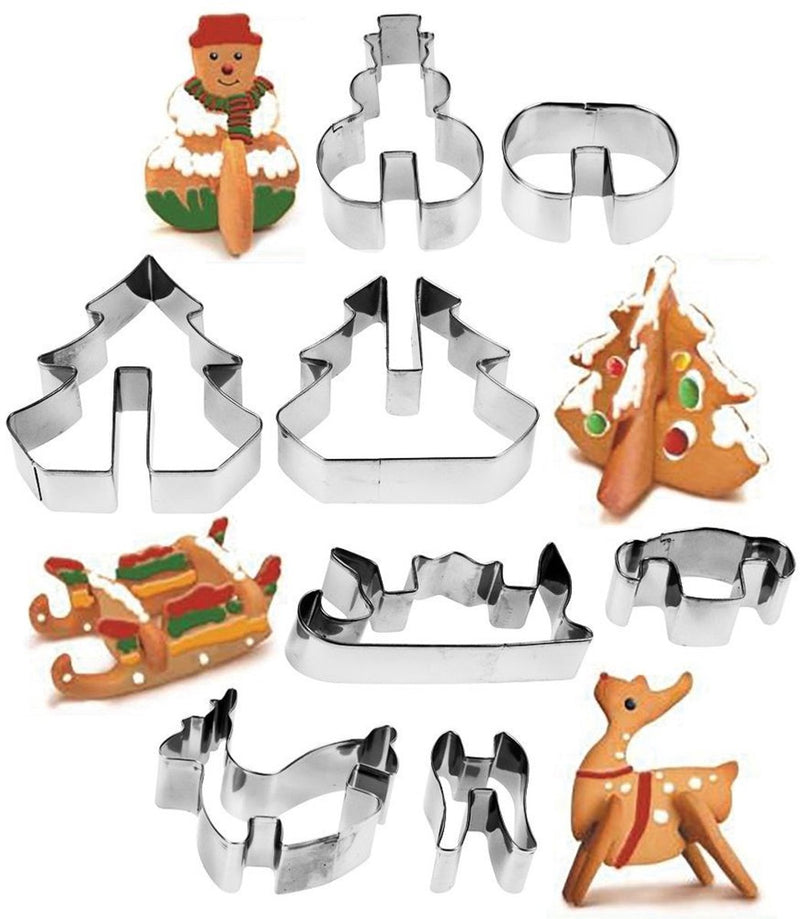 Conjunto de forma adecuado Cookies de Navidad en 3D, 8dlg.