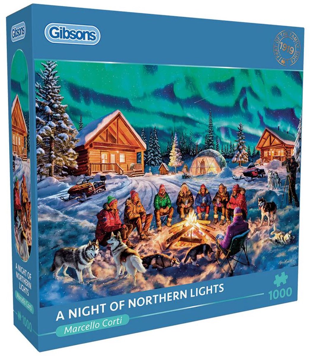 Gibsons - una notte di aurora boreale (di marcello corti) - 1000 pezzi 68×49 cm (l×a) - puzzle per adulti
