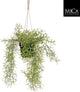 Mica decorations rhipsalis kunst hangplant in pot - h40 x ø9,5 cm - groen