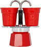 Bialetti mini express rood 2 kops – inclusief 2 espressokopjes – aluminium espressopot – iconisch italiaans design