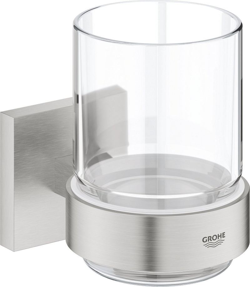 Bicchiere Grohe Start Cube con supporto - supersteel (aspetto acciaio inossidabile) 41097dc0