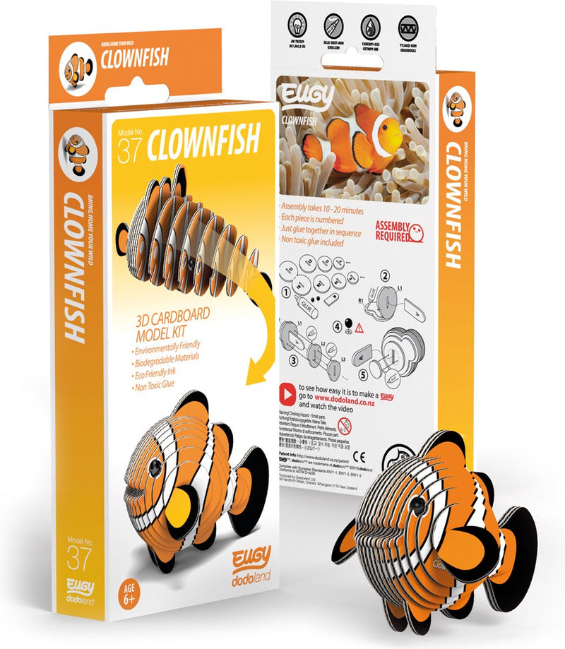 Eugy 3d puzzel - clownvis - zeedieren - duurzaam - verzamel ze allemaal - 6 jaar