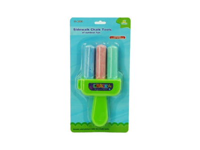 Aro stoepkrijt 3 kleuren met handvat