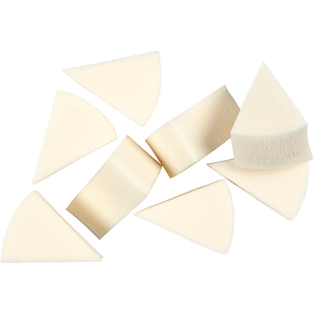 Spugne Creative Company, L: 40 mm, L: 25 mm, bianco, 8 pezzi 1 scatola