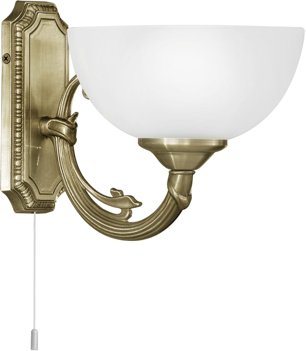 Eglo savoy - wandlamp - 1 lichts - brons - wit