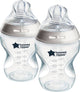 Biberon Tommee Tippee Natural Start - set di 2 biberon da 260 ml - flusso basso 3 mesi+