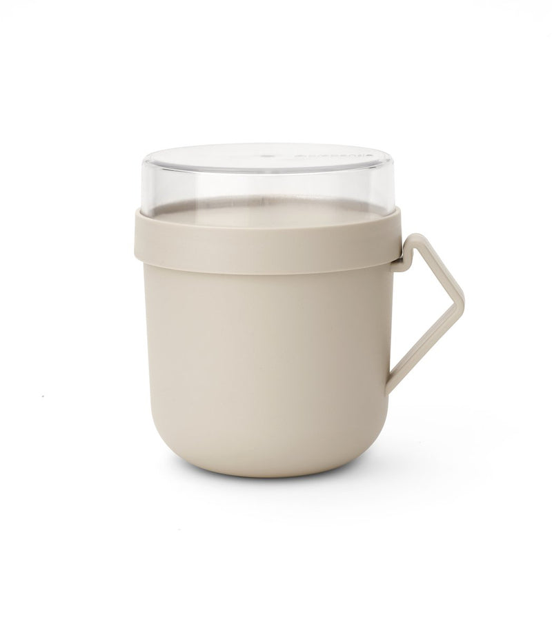 Brabantia make take soepbeker to go - 600 ml - kunststof - soft beige