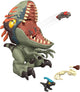 Mattel Jurassic World Fierce Feeder Velociraptor - Dinosaurio con función interactiva para tragar y escupir