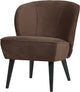 Poltroncina Sara in legno - velluto - testa di moro - 71x59x70
