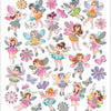 Creativ company stickers feëen - zelfklevende stickers - transparante plastic folie - met zilverfolie glitterlak details - geschikt voor kaarten knutselen - 15x16,5 cm - 1 set