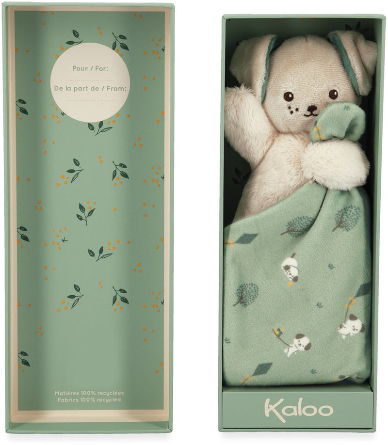 Kaloo - carre douceur - panno da coccolare - cane - verde