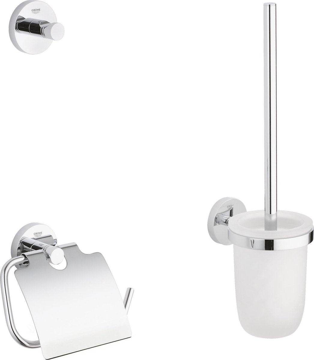 Set accessori Grohe Essentials - portarotolo - set scopino - gancio