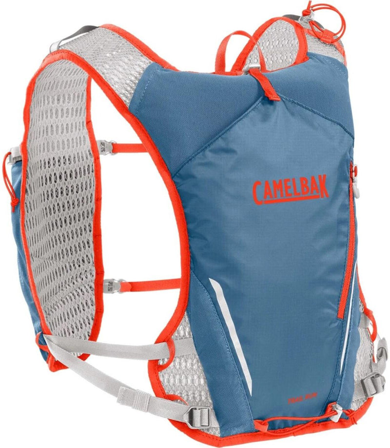 Gilet da trail run Camelbak - zaino idrico - 5 l - riflettente - spazio per 2 bottiglie flessibili da 500 ml - micro rete 3D - gilet da corsa - portabevande - leggero - blu