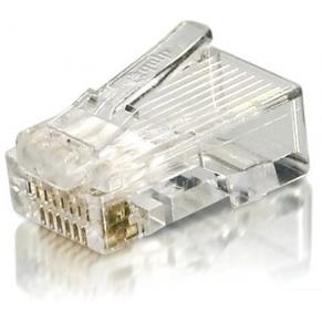 Equipaggiamento equipaggiamento 121143 Connettore CAT6 100pcs, UTP, RJ-45, 11,6 mm, 21,3 mm, 7,94 mm, trasparente