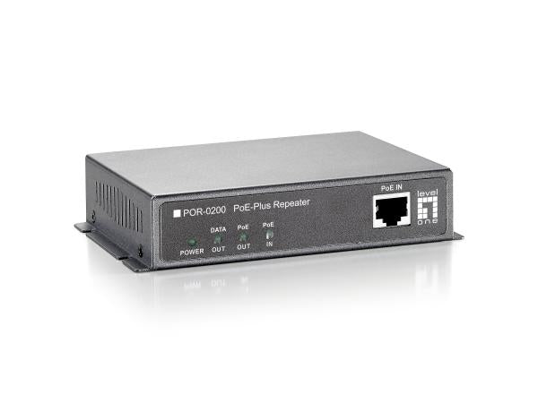 Repetidor de red de Ethernet Fast Ethernet LevelOne Por-0200, 2x Fe, Poe-Plus 802.3at, 200m