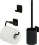 Tiger colar - set accessori WC - scopino con supporto - portarotolo senza patta - gancio per asciugamani - - nero