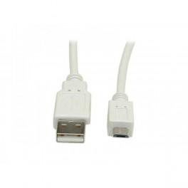 Adj adj 320-00018 usb 2.0 kabel, type a micro usb type b m m 0.8m white blister