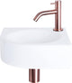 Differnz Set fontana Cleo - ceramica - rubinetto curvo rame rosso - 30 x 30 x 10 cm