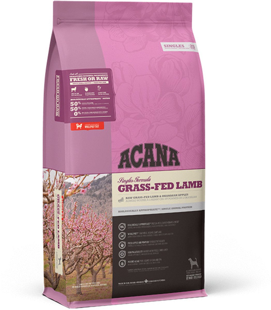 Acana singles grass-fed lamb dog